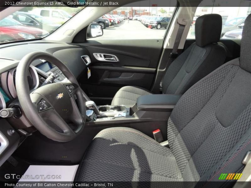 Gold Mist Metallic / Jet Black 2012 Chevrolet Equinox LS AWD