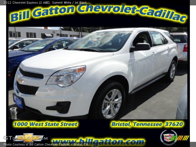 Summit White / Jet Black 2012 Chevrolet Equinox LS AWD