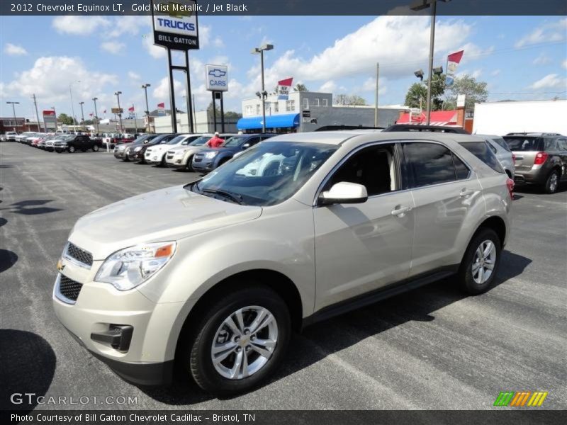 Gold Mist Metallic / Jet Black 2012 Chevrolet Equinox LT