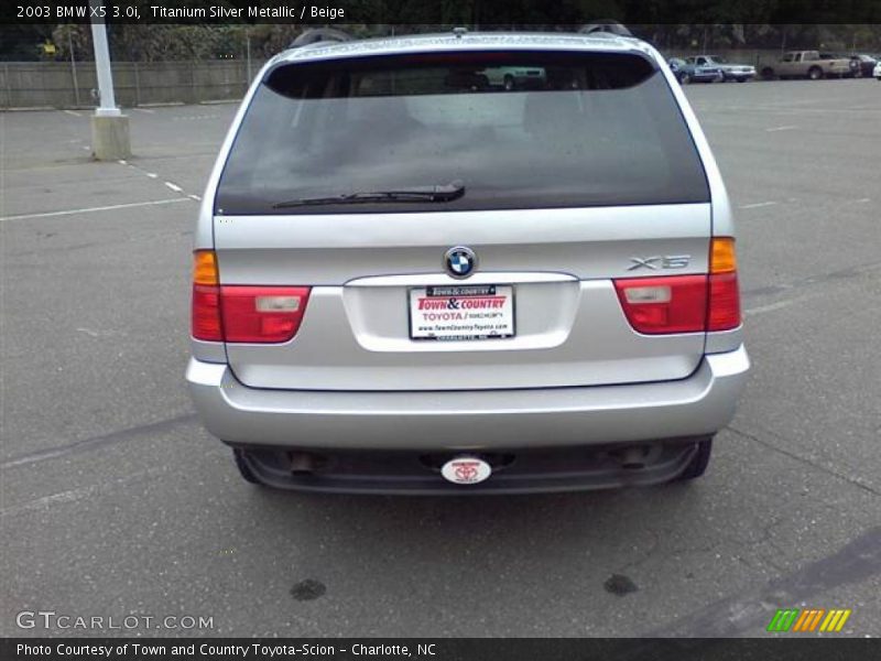 Titanium Silver Metallic / Beige 2003 BMW X5 3.0i