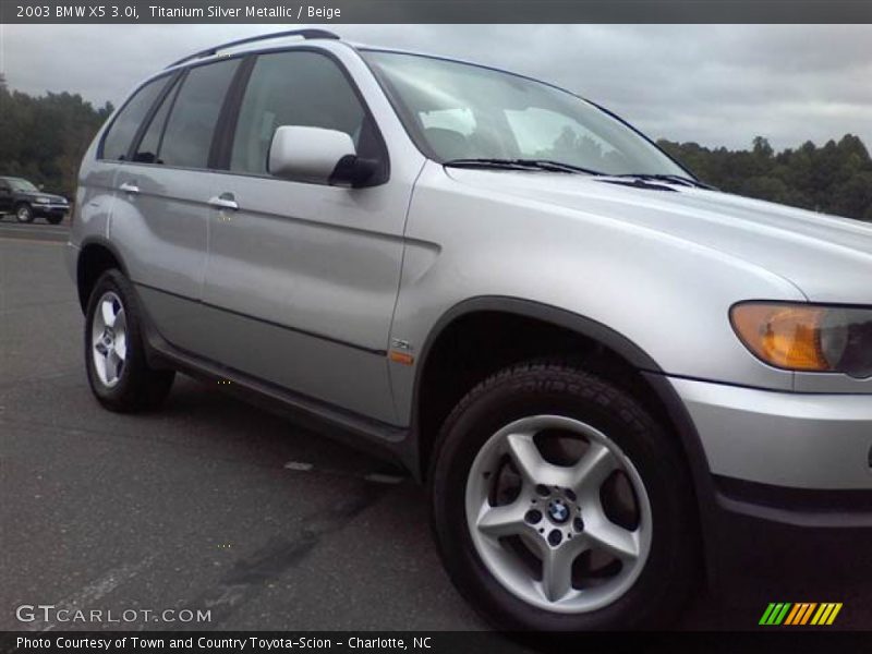 Titanium Silver Metallic / Beige 2003 BMW X5 3.0i