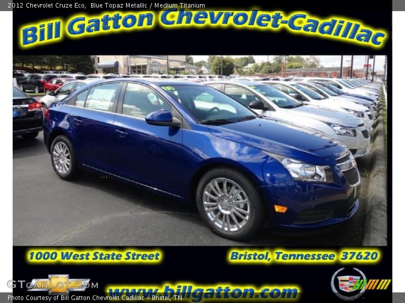 Blue Topaz Metallic / Medium Titanium 2012 Chevrolet Cruze Eco