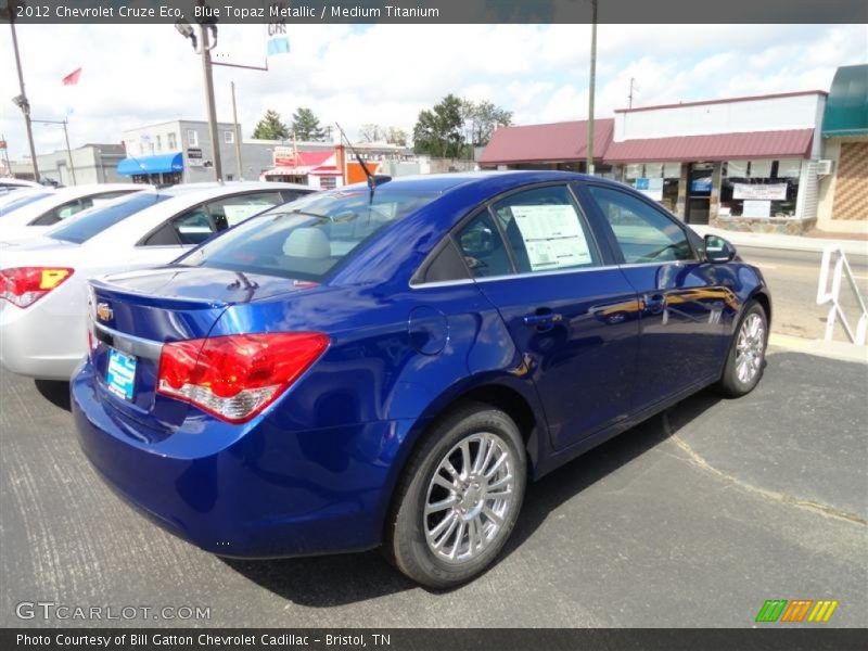 Blue Topaz Metallic / Medium Titanium 2012 Chevrolet Cruze Eco
