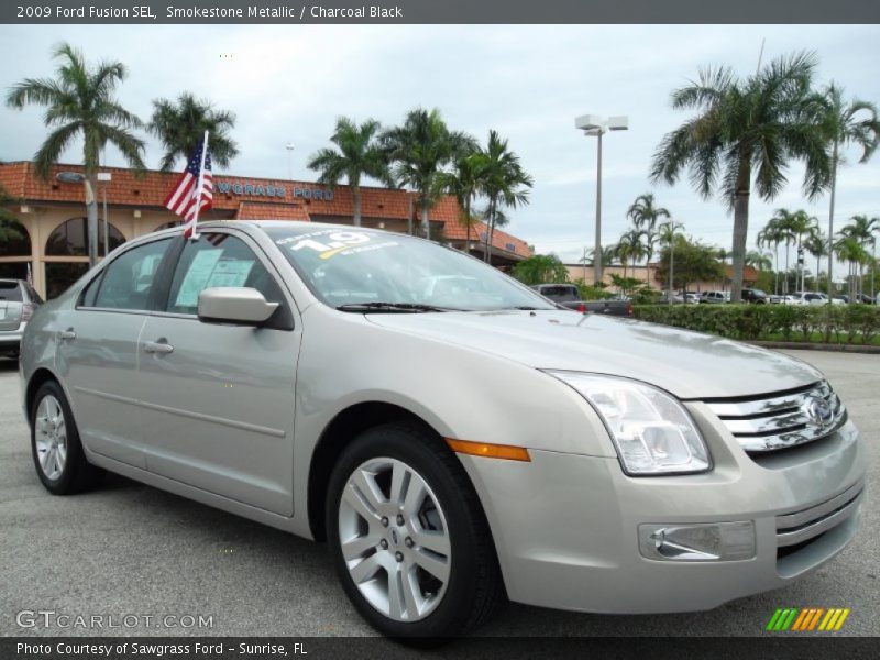 Smokestone Metallic / Charcoal Black 2009 Ford Fusion SEL