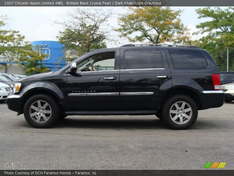 Brilliant Black Crystal Pearl / Dark Khaki/Light Graystone 2007 Chrysler Aspen Limited 4WD
