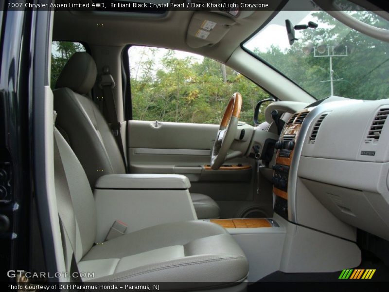 Brilliant Black Crystal Pearl / Dark Khaki/Light Graystone 2007 Chrysler Aspen Limited 4WD