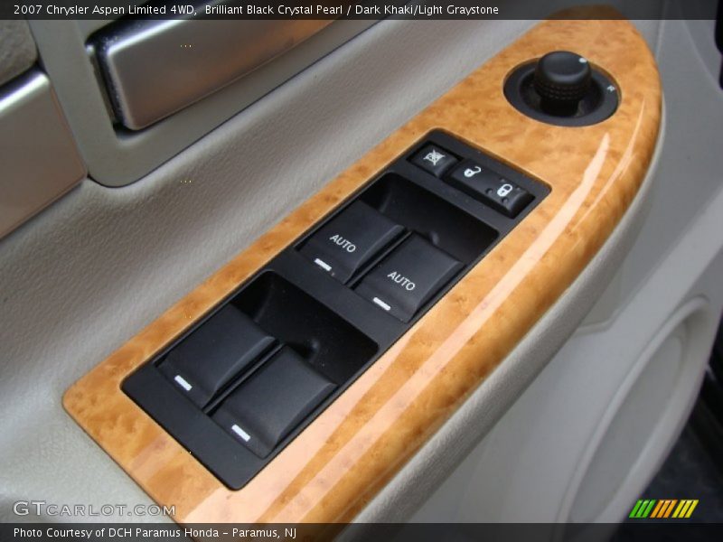 Brilliant Black Crystal Pearl / Dark Khaki/Light Graystone 2007 Chrysler Aspen Limited 4WD