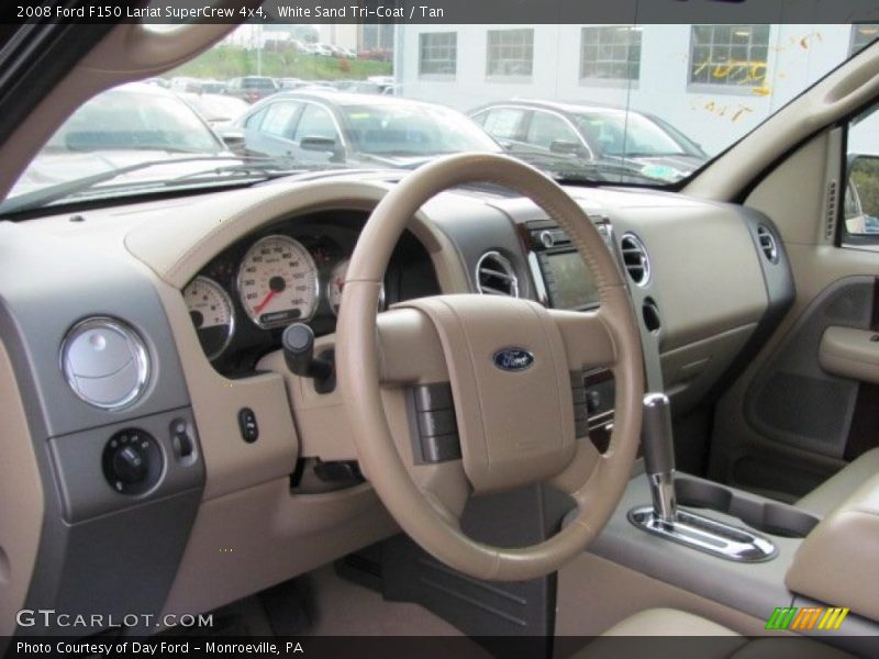 White Sand Tri-Coat / Tan 2008 Ford F150 Lariat SuperCrew 4x4