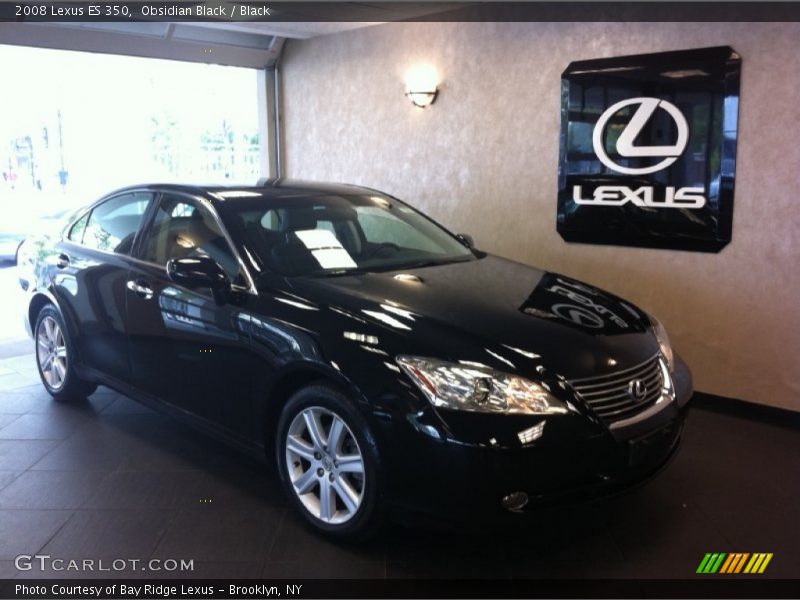 Obsidian Black / Black 2008 Lexus ES 350