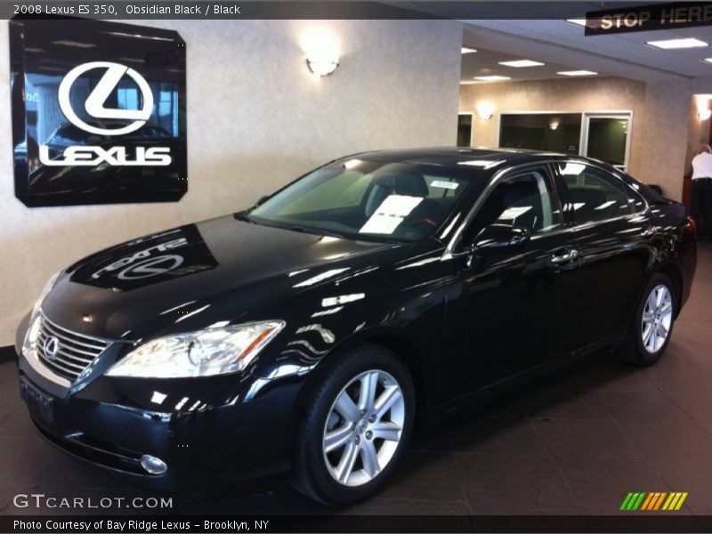 Obsidian Black / Black 2008 Lexus ES 350