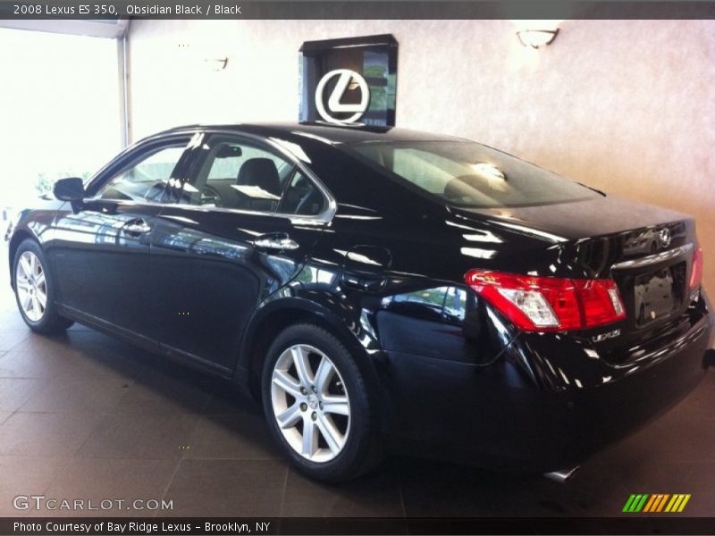Obsidian Black / Black 2008 Lexus ES 350