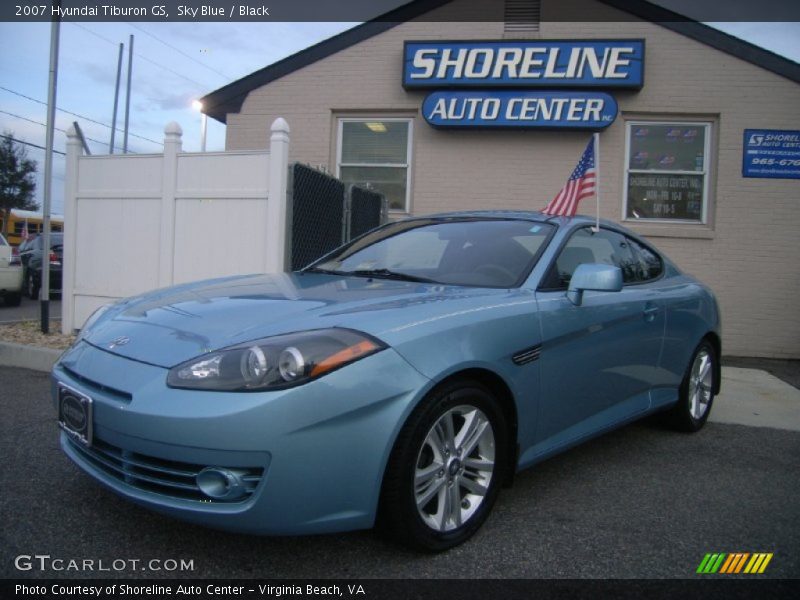 Sky Blue / Black 2007 Hyundai Tiburon GS