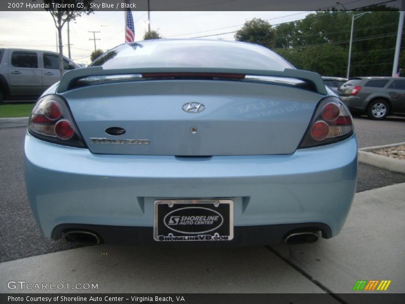 Sky Blue / Black 2007 Hyundai Tiburon GS