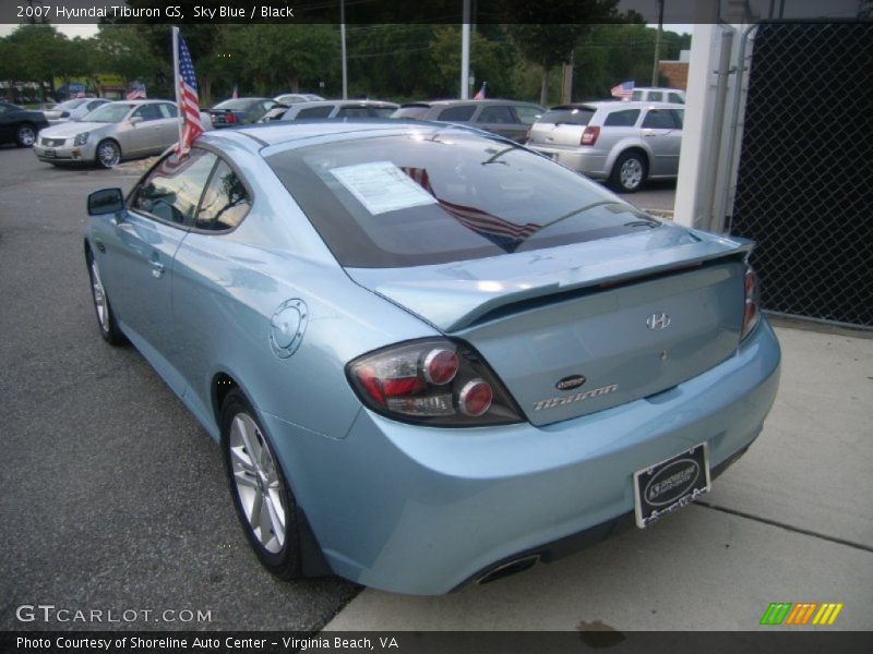 Sky Blue / Black 2007 Hyundai Tiburon GS