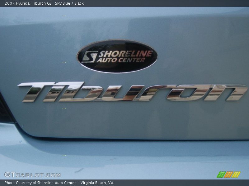 Sky Blue / Black 2007 Hyundai Tiburon GS