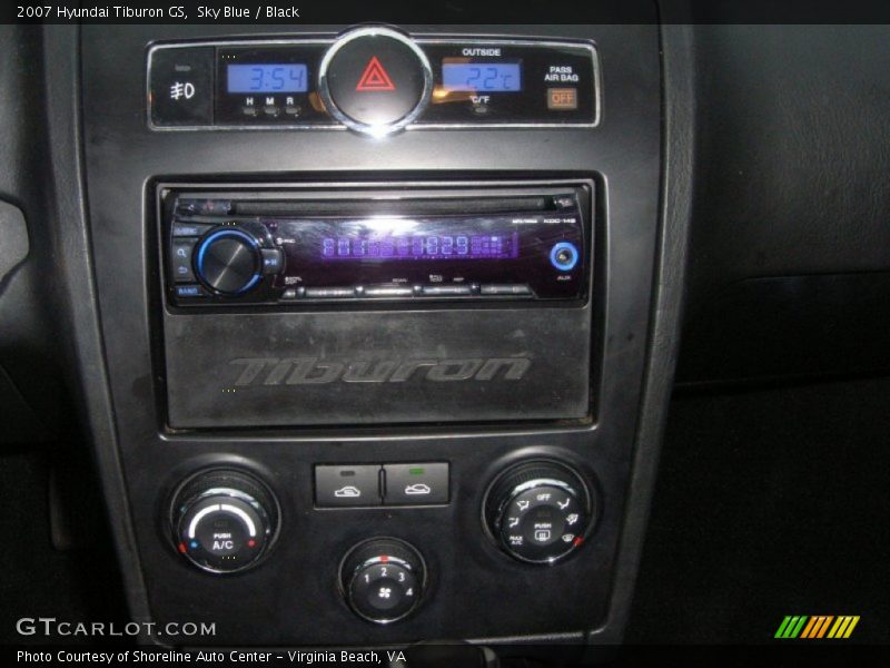 Sky Blue / Black 2007 Hyundai Tiburon GS