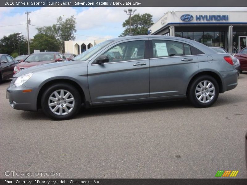 Silver Steel Metallic / Dark Slate Gray 2010 Chrysler Sebring Touring Sedan