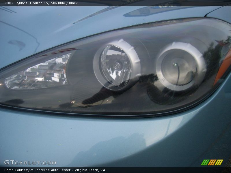 Sky Blue / Black 2007 Hyundai Tiburon GS