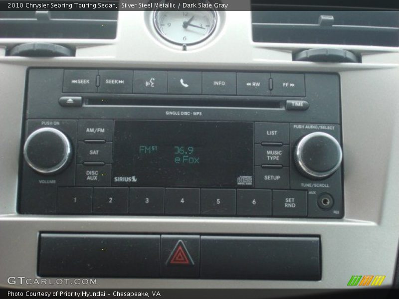 Silver Steel Metallic / Dark Slate Gray 2010 Chrysler Sebring Touring Sedan