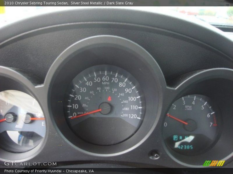 Silver Steel Metallic / Dark Slate Gray 2010 Chrysler Sebring Touring Sedan