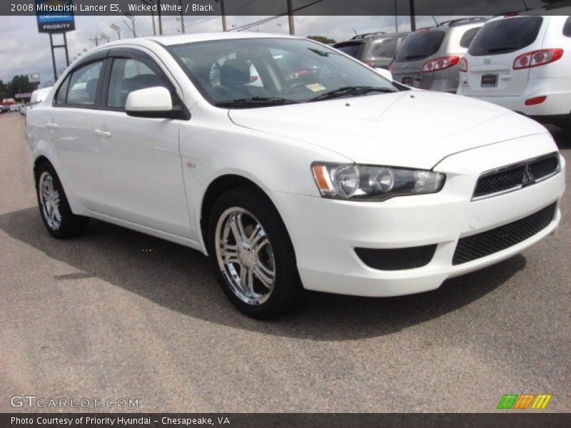 Wicked White / Black 2008 Mitsubishi Lancer ES