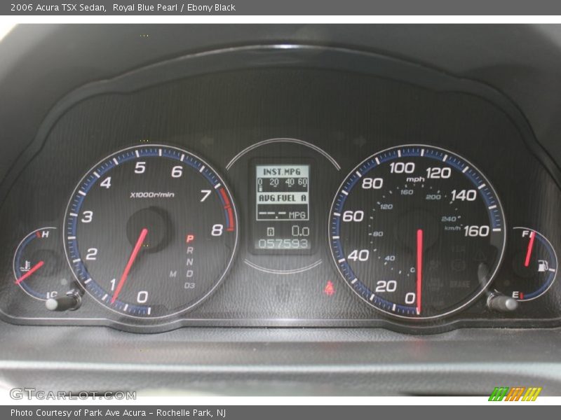 Royal Blue Pearl / Ebony Black 2006 Acura TSX Sedan