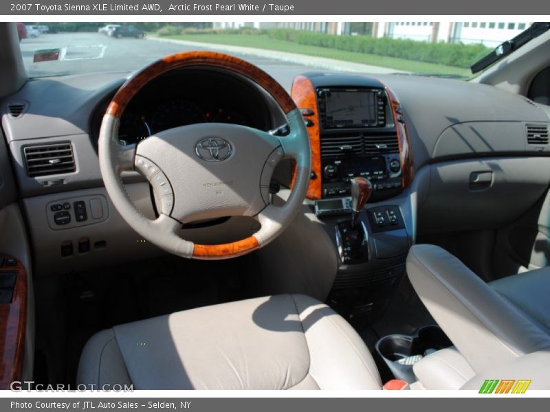 Arctic Frost Pearl White / Taupe 2007 Toyota Sienna XLE Limited AWD