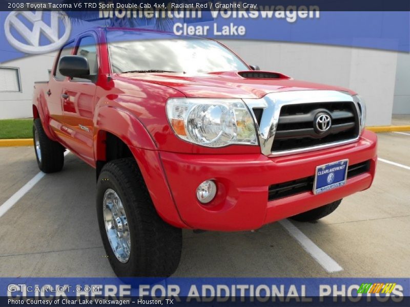 Radiant Red / Graphite Gray 2008 Toyota Tacoma V6 TRD Sport Double Cab 4x4