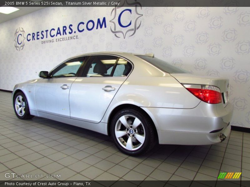 Titanium Silver Metallic / Grey 2005 BMW 5 Series 525i Sedan