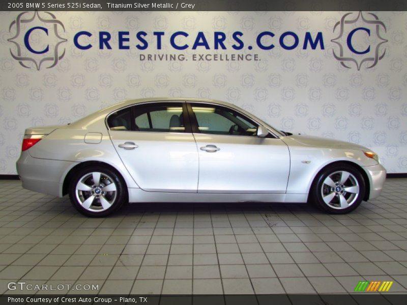 Titanium Silver Metallic / Grey 2005 BMW 5 Series 525i Sedan