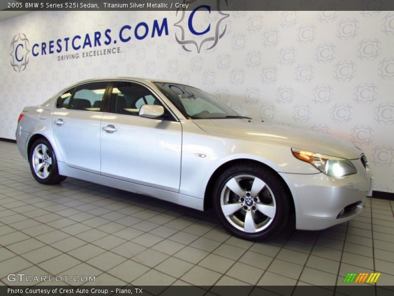 Titanium Silver Metallic / Grey 2005 BMW 5 Series 525i Sedan