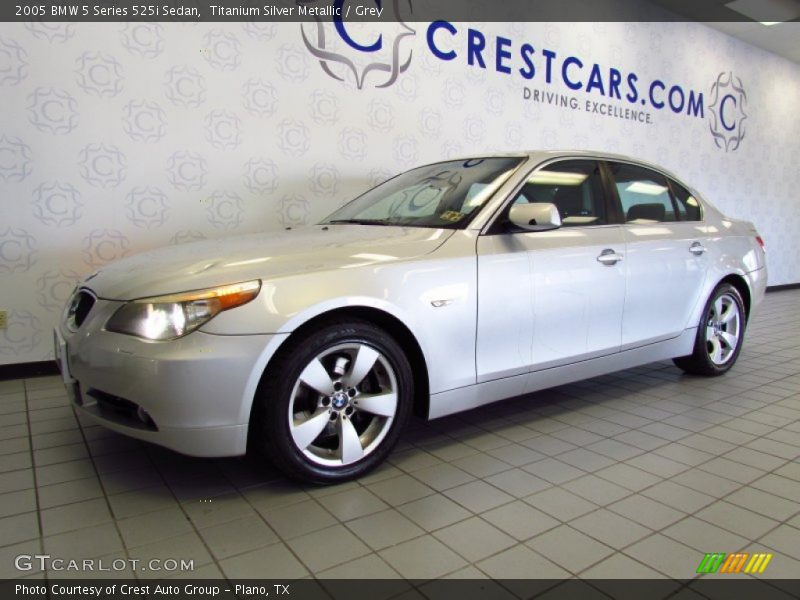 Titanium Silver Metallic / Grey 2005 BMW 5 Series 525i Sedan