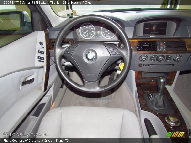 Titanium Silver Metallic / Grey 2005 BMW 5 Series 525i Sedan