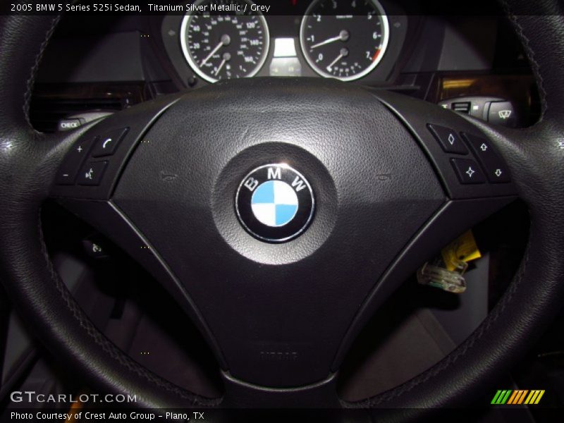 Titanium Silver Metallic / Grey 2005 BMW 5 Series 525i Sedan