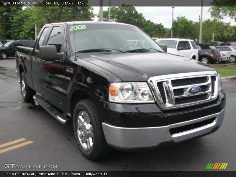 Black / Black 2008 Ford F150 XLT SuperCab
