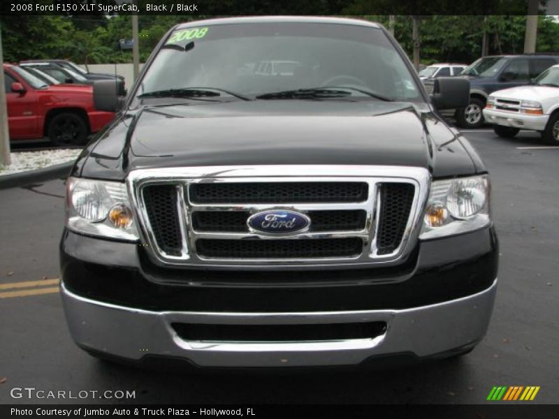 Black / Black 2008 Ford F150 XLT SuperCab