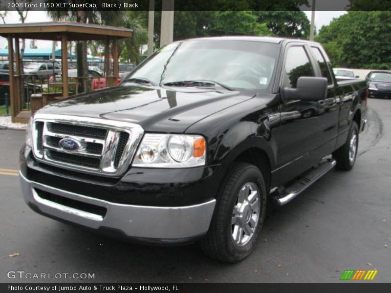 Black / Black 2008 Ford F150 XLT SuperCab