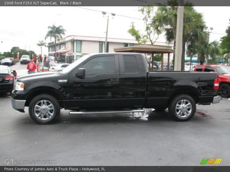 Black / Black 2008 Ford F150 XLT SuperCab