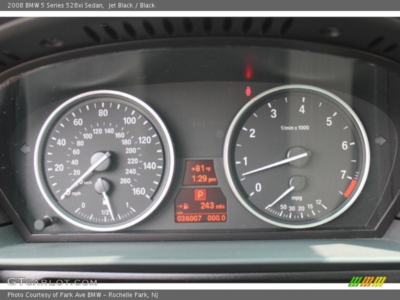 Jet Black / Black 2008 BMW 5 Series 528xi Sedan