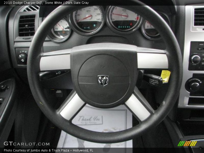Stone White / Dark Slate Gray 2010 Dodge Charger SXT