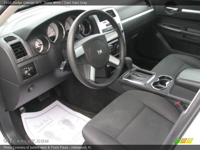 Stone White / Dark Slate Gray 2010 Dodge Charger SXT