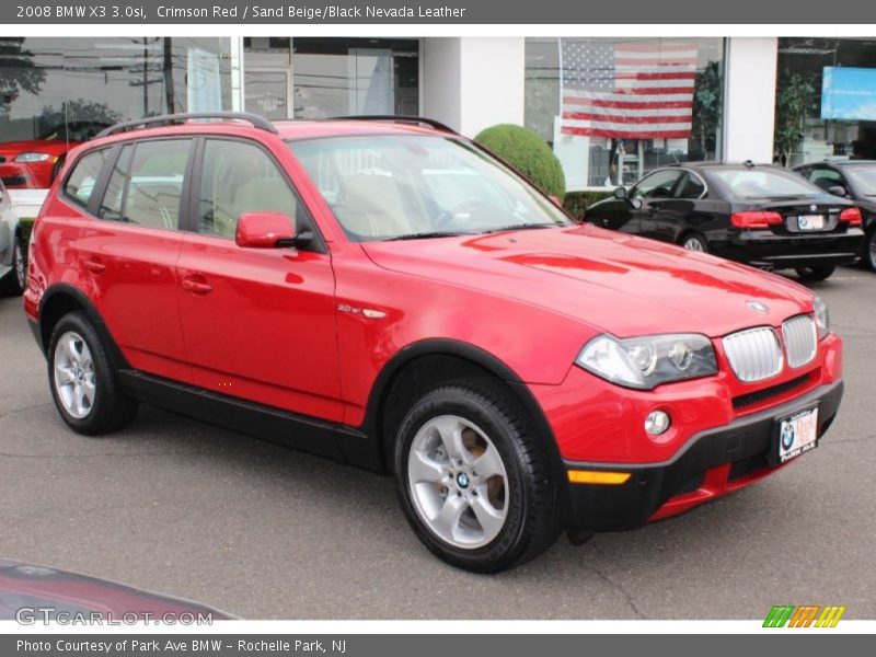 Crimson Red / Sand Beige/Black Nevada Leather 2008 BMW X3 3.0si