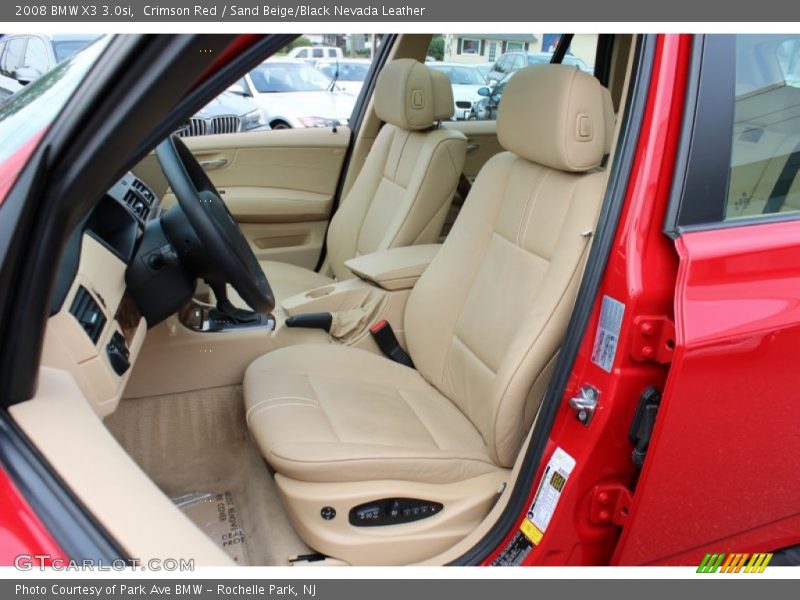 Crimson Red / Sand Beige/Black Nevada Leather 2008 BMW X3 3.0si