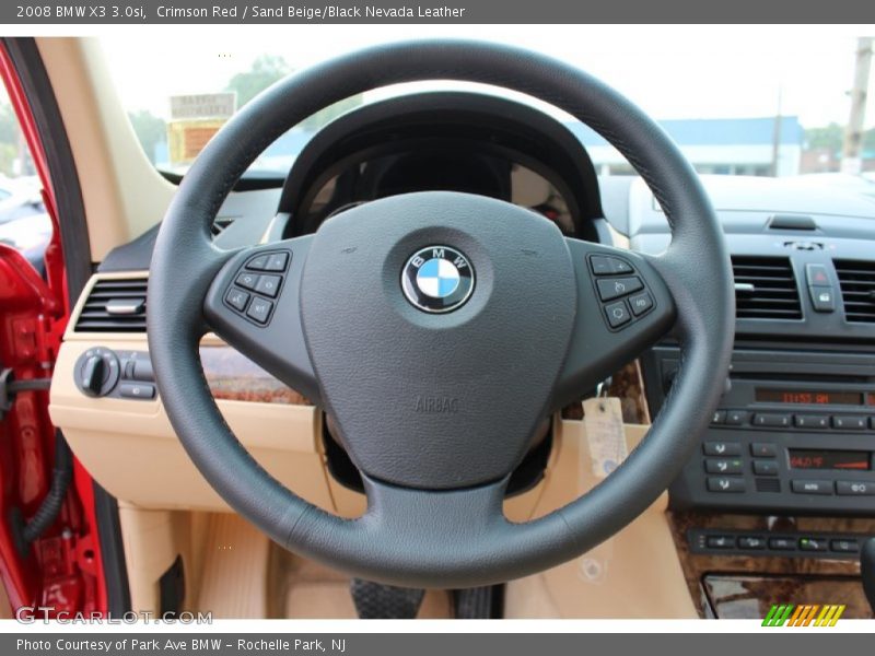 Crimson Red / Sand Beige/Black Nevada Leather 2008 BMW X3 3.0si