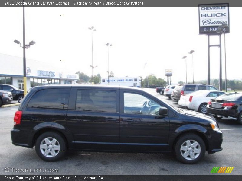 Blackberry Pearl / Black/Light Graystone 2011 Dodge Grand Caravan Express