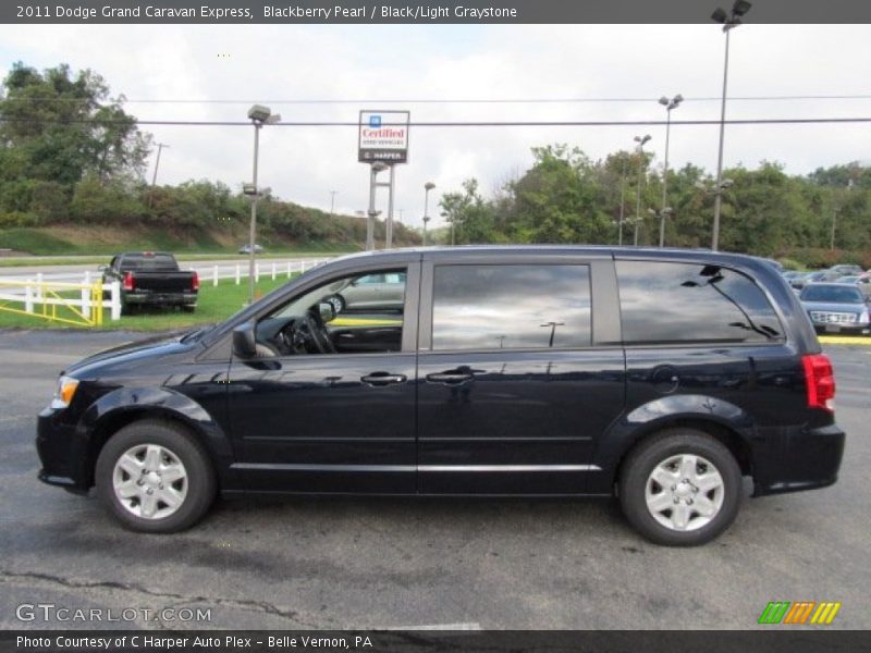 Blackberry Pearl / Black/Light Graystone 2011 Dodge Grand Caravan Express