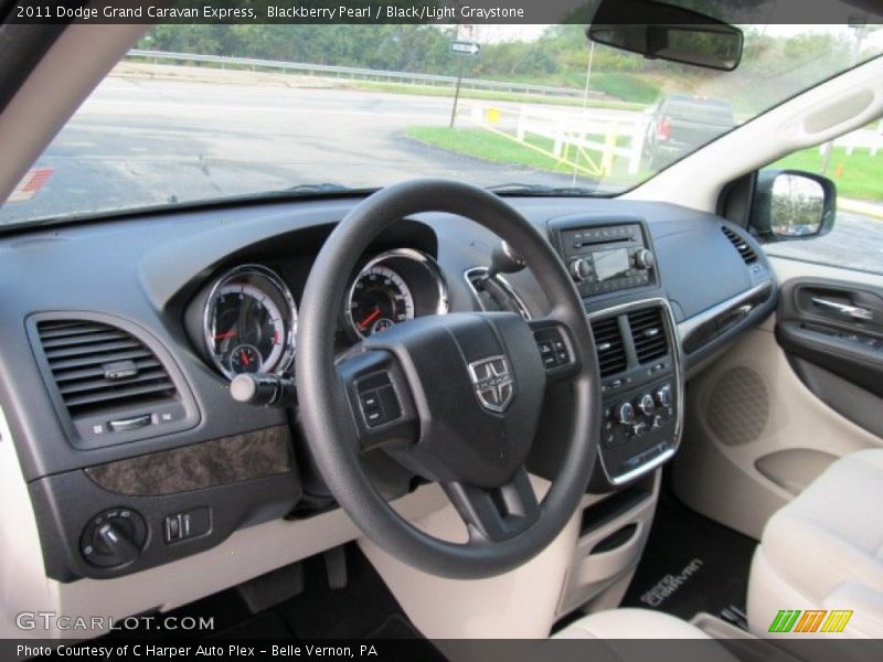 Blackberry Pearl / Black/Light Graystone 2011 Dodge Grand Caravan Express