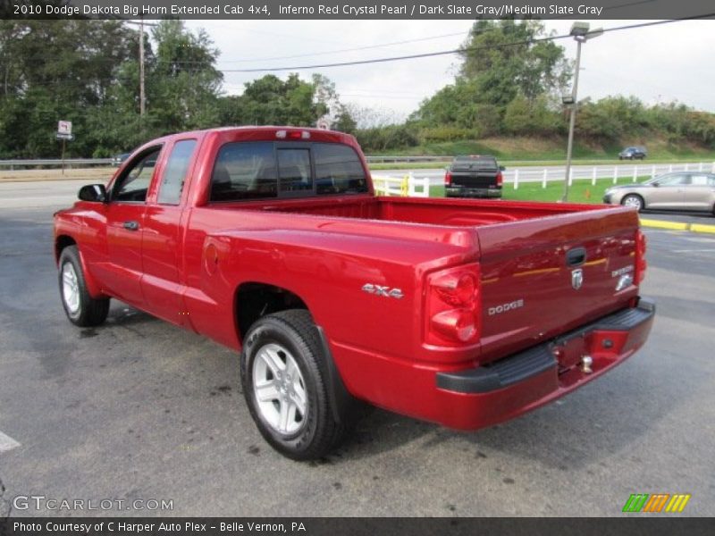 Inferno Red Crystal Pearl / Dark Slate Gray/Medium Slate Gray 2010 Dodge Dakota Big Horn Extended Cab 4x4