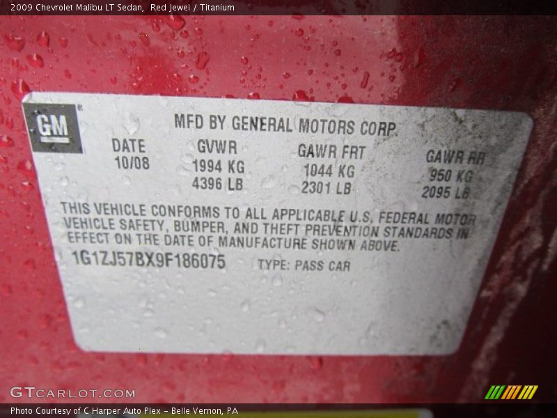 Red Jewel / Titanium 2009 Chevrolet Malibu LT Sedan