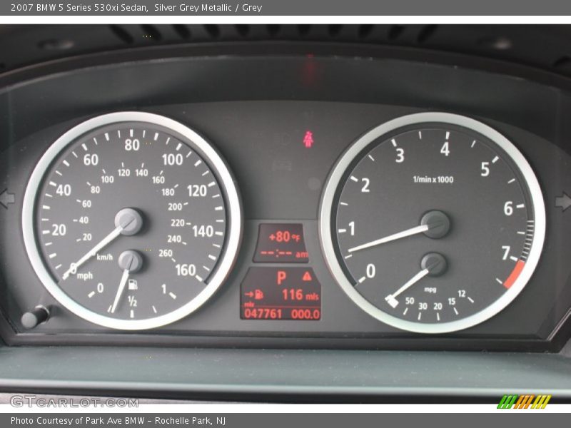 Silver Grey Metallic / Grey 2007 BMW 5 Series 530xi Sedan